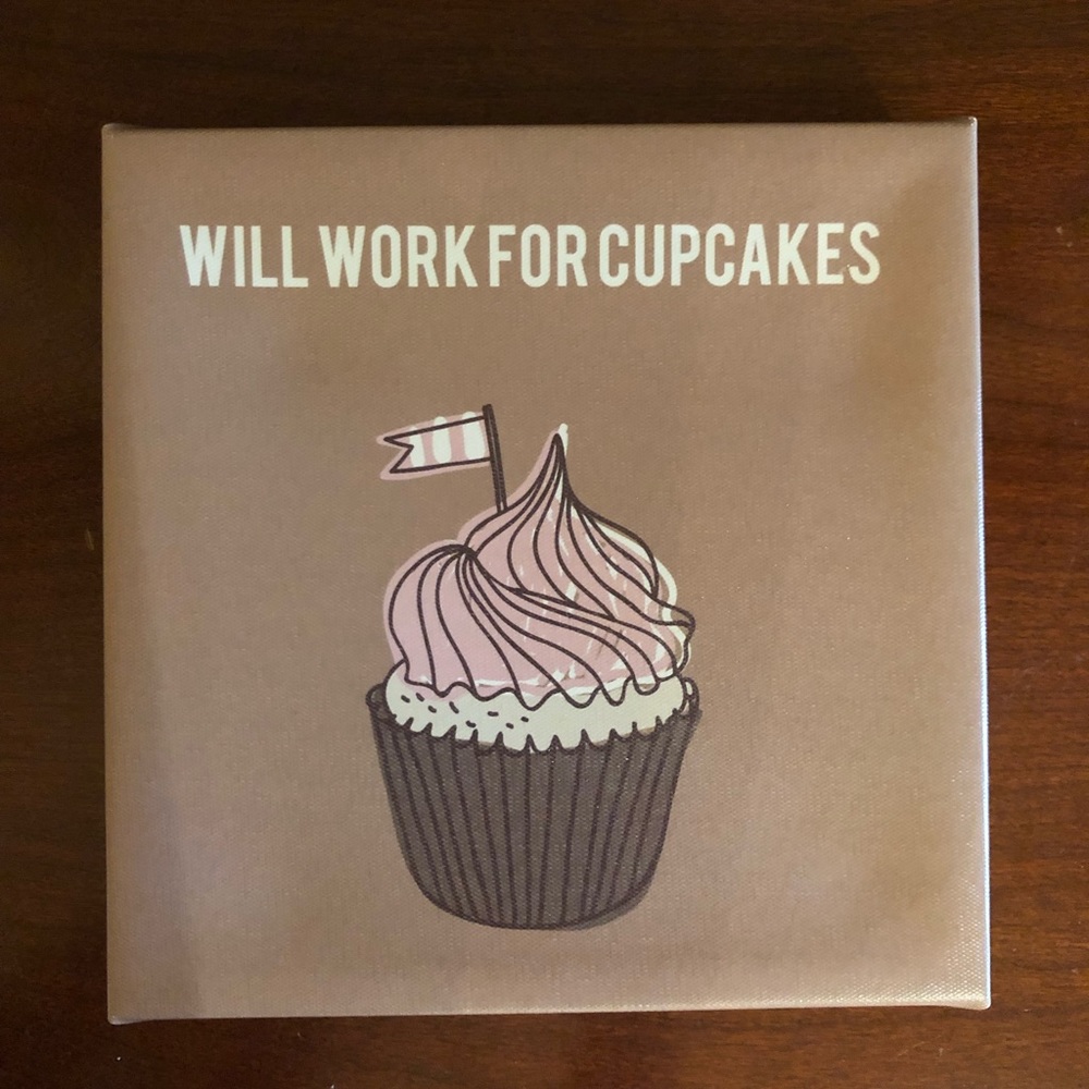 “Will Work for Cupcakes” sign